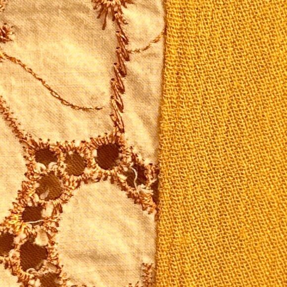 Miss Me Dress Lg Mustard Yellow Sleeveless Boho Beachy Floral Western Cowgirl - Picture 8 of 16